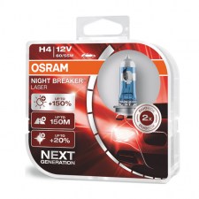 Osram H4 2ΤΜΧ 12V 60/55W Night Breaker Laser +150%
