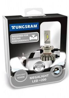 Tungsram H7 PX26D Megalight LED +200 6000K 2ΤΜΧ